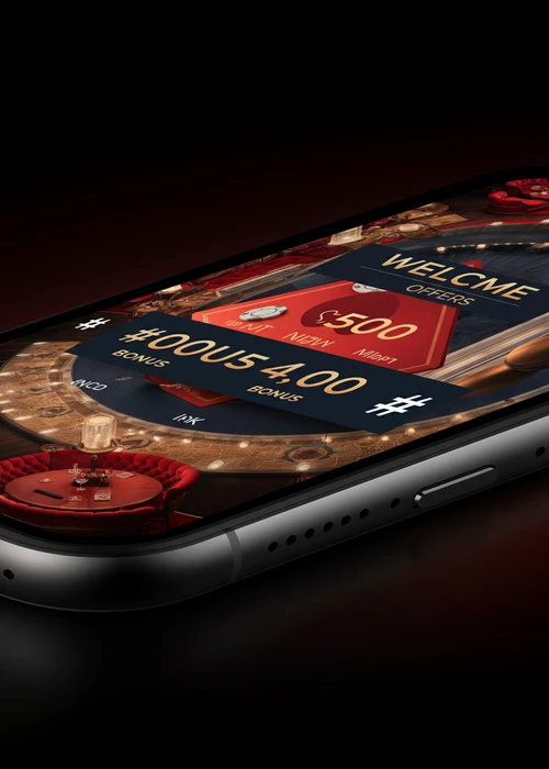 Revolution Casino Banner, das den großzügigen Willkommensbonus von 100% bis 500€ und 200 Freispiele für Neukunden zeigt.