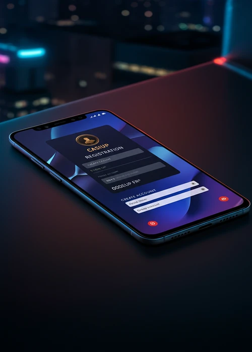 Screenshot des Revolution Casino Registrierungsformulars, das die einfachen Schritte zur Kontoerstellung visualisiert.